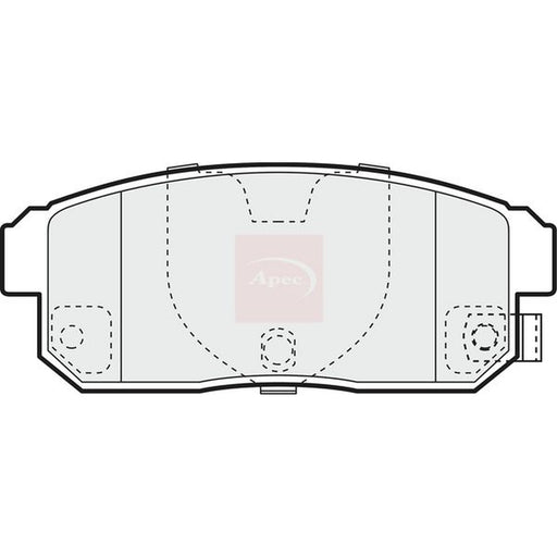 Apec Rear Brake Pad Set fits Suzuki Ignis I 2003-2005 1.5