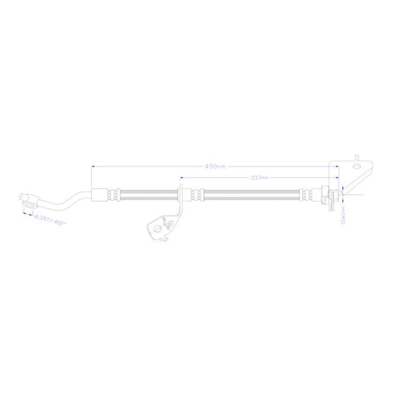 Juratek Brake Hydraulic Hose Line Front Left fits Hyundai IX35 2009-2015