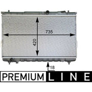 Mahle Engine Radiator fits Hyundai Santa Fé I 2001-2006 2.0