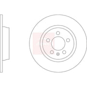 Apec 2 x Solid Brake Discs fits Audi A1 2014-2018