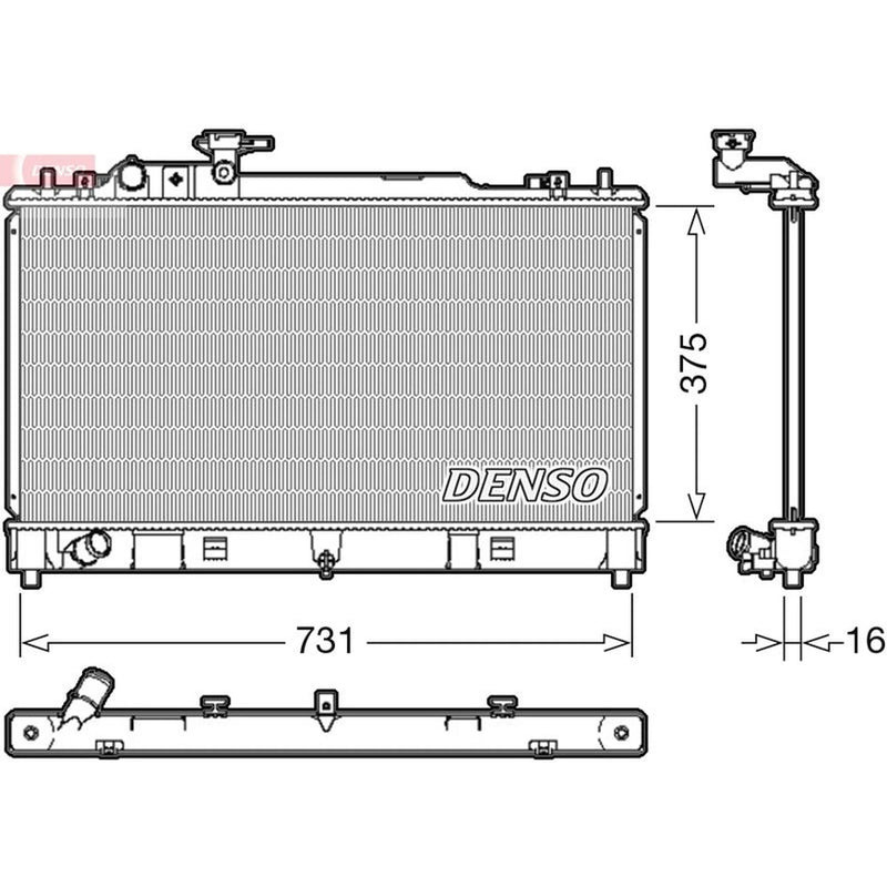 Denso Engine Radiator fits Mazda 6 2007-2013 1.8 2.0