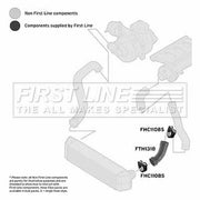 First Line Intercooler Turbo Charge Air Hose fits Land Rover Range Rover