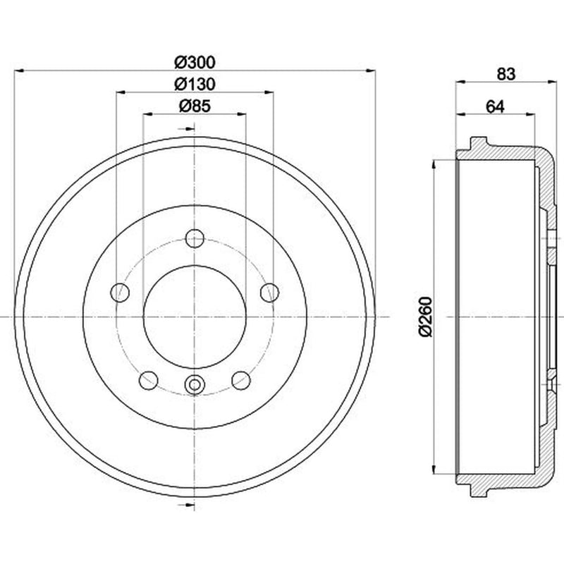 Mintex Brake Drum Assembly Rear fits Mercedes-Benz G-Class 1979-2023