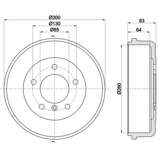 Mintex Brake Drum Assembly Rear fits Mercedes-Benz G-Class 1979-2023
