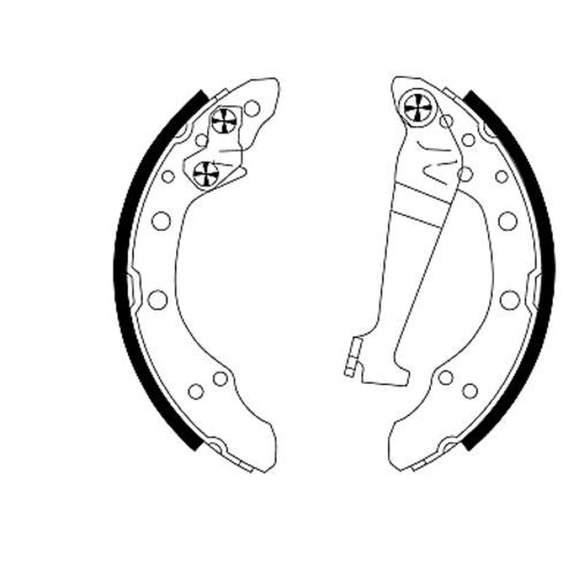 Mintex Brake Shoe Set Axle Kit fits Audi 100 C1 1968-1976 1.6 1.8 1.9