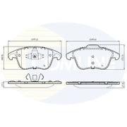 Comline 4 x Front Brake Pad Set fits Opel Corsa F 2019 on 1.2 1.5