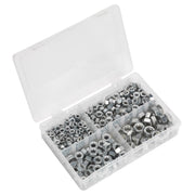 Sealey Steel Nut Assortment 1/4"-1/2"UNC 320pc AB030SN Sealey - Dynamic Drive