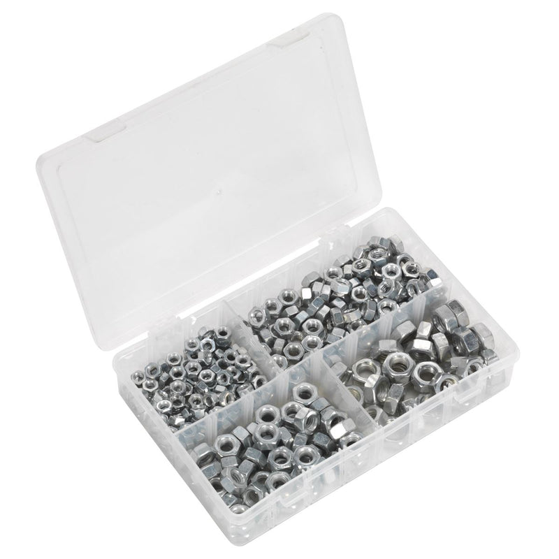 Sealey Steel Nut Assortment 1/4"-1/2"UNC 320pc AB030SN Sealey - Dynamic Drive