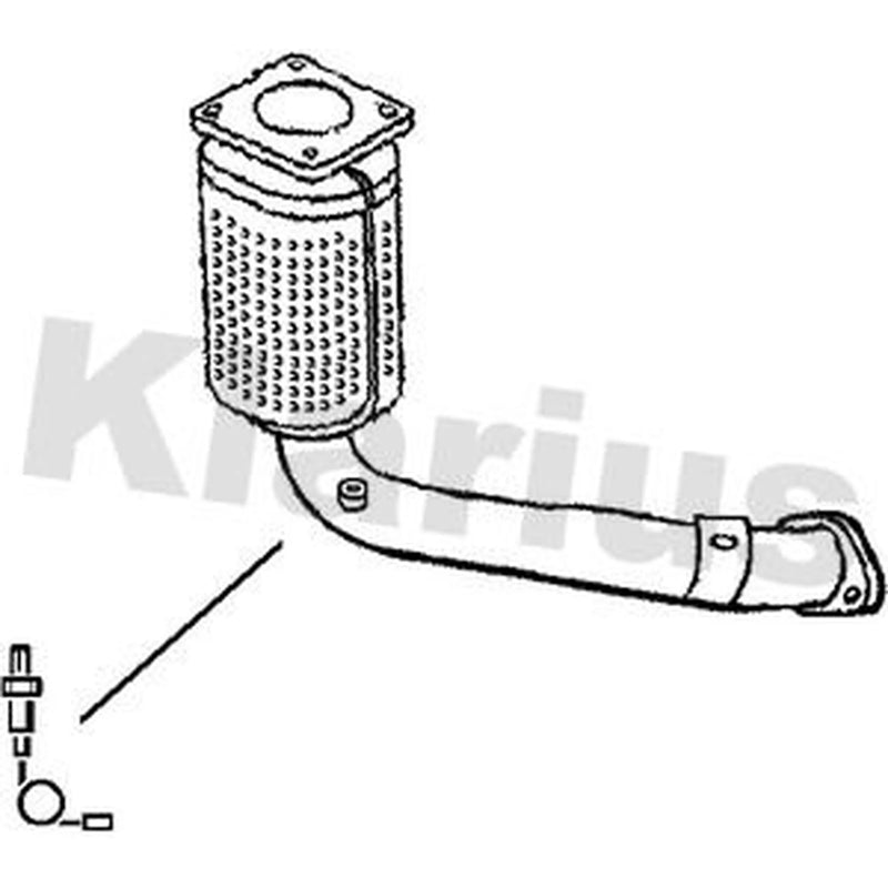 Klarius Catalyst Type Approved With Pipe Front fits Citroën Saxo 1996-2003 1.4