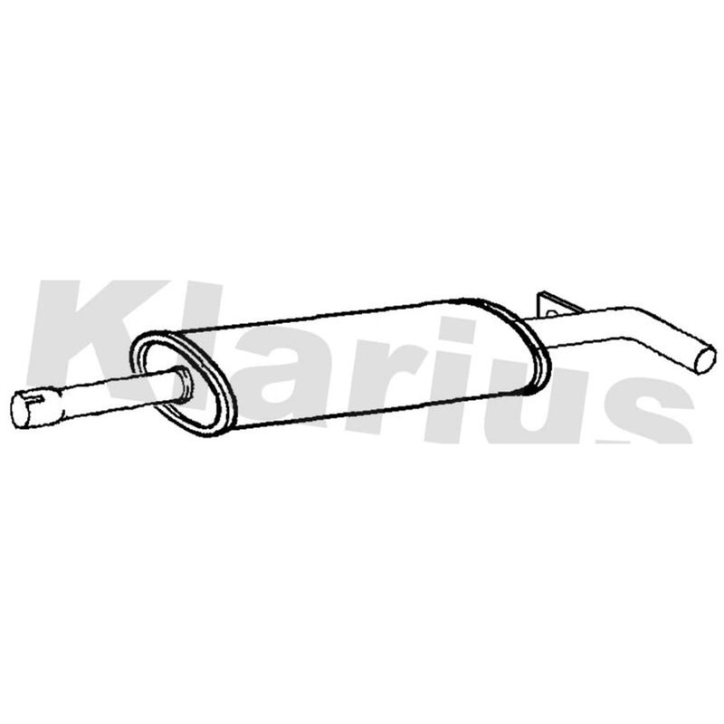 Klarius Box With Centre Pipe Centre fits Renault Grand Scénic II 2004-2009 2.0