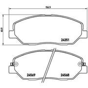 Brembo Front & Rear Pads fits Ssangyong Korando 2019 on 1.5 1.6