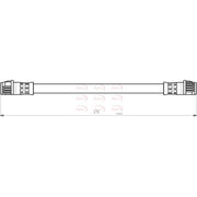 Apec Brake Hydraulic Hose Line Rear fits Citroën C3 Aircross I 2017-2018 1.2 1.6