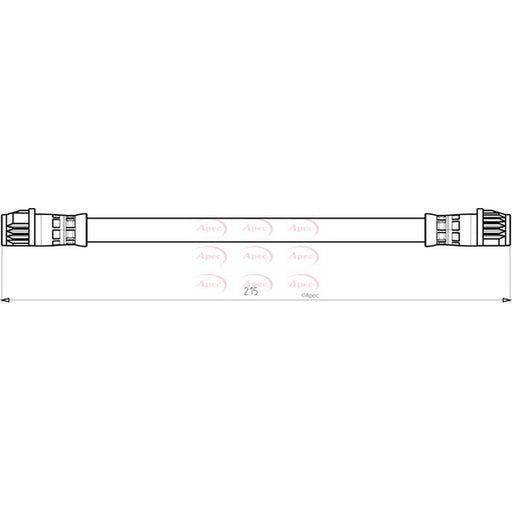 Apec Brake Hydraulic Hose Line Rear fits Citroën C3 Aircross I 2017-2018 1.2 1.6