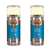 2x Hycote Aerosol Paint for Ford Frozen White 150ml Hycote - Dynamic Drive