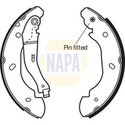 NAPA Brake Shoe Set Axle Kit fits Ford Transit 2000-2014 2.0 2.2
