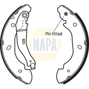 NAPA Brake Shoe Set Axle Kit NBS1045