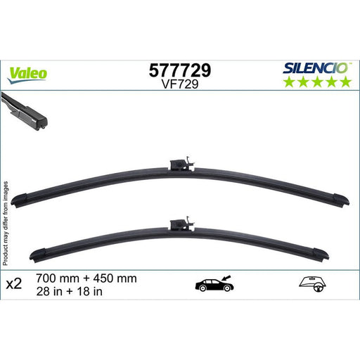 Valeo Aerotwin Front Wiper Blade Set 700mm + 450mm — 577729