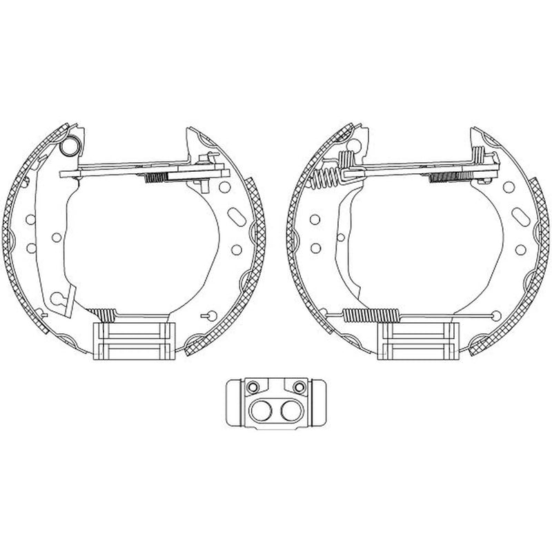 Mintex Brake Shoe Set Axle Kit fits Ford Escort 1990-1999 1.3 1.4 1.6 1.8