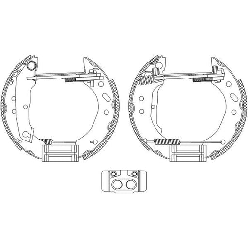 Mintex Brake Shoe Set Axle Kit fits Ford Escort 1990-1999 1.3 1.4 1.6 1.8