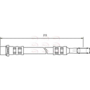 Apec Brake Hydraulic Hose Line Rear fits Opel Astra F 1991-1998 1.6 2.0