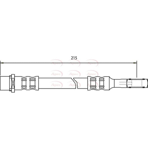Apec Brake Hydraulic Hose Line outer HOS3508