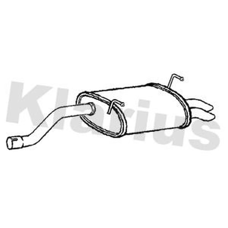 Klarius Box With Tail Pipe Rear fits Skoda Octavia III 2012-2020 2.0