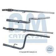 BM Catalysts Exhaust Pipe OD fits Opel Combo Box Body/Mpv 2012 on 1.3