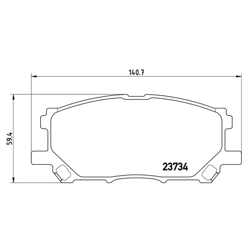 Brembo 4 x Front Brake Pad Set fits Lexus Rx 2003-2008