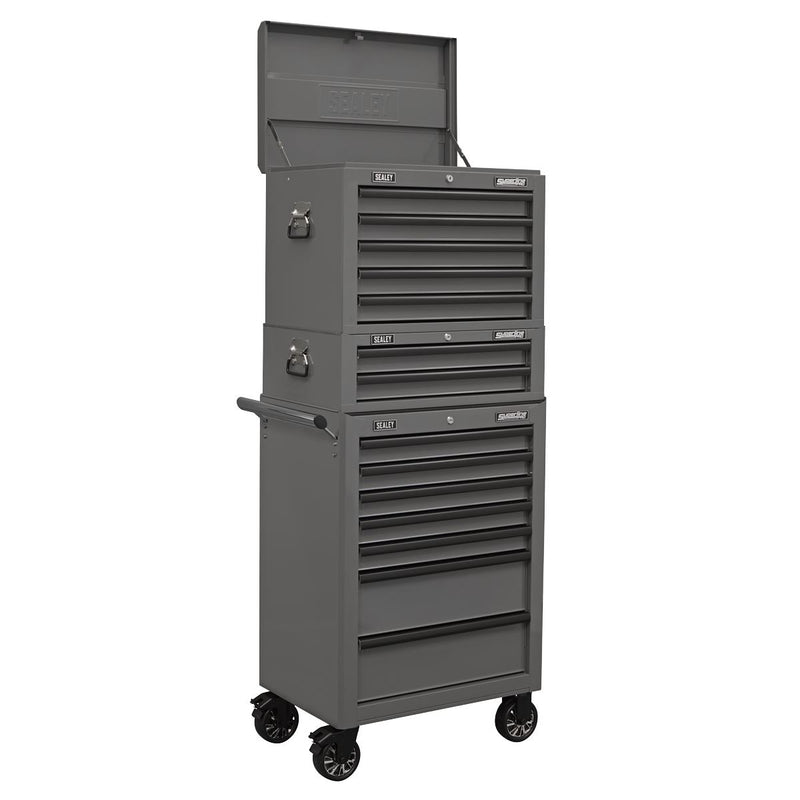 Superline Pro Superline PRO Topchest 5 Drawer - Grey/Black AP26059TG Superline Pro - Dynamic Drive