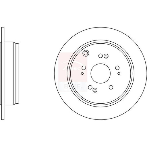 Apec 2 x Solid Brake Discs fits Honda Cr-V 2001-2007 2.0 2.2