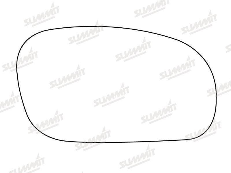 Summit Stick-On Standard Mirror Glass fits Daewoo Espero RHS Summit - Bars 4 Cars