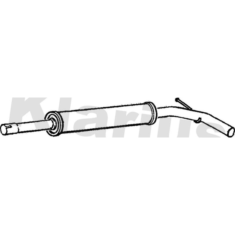 Klarius Box With Centre Pipe Centre fits VW Polo 1999-2001 1.4 1.7 1.9