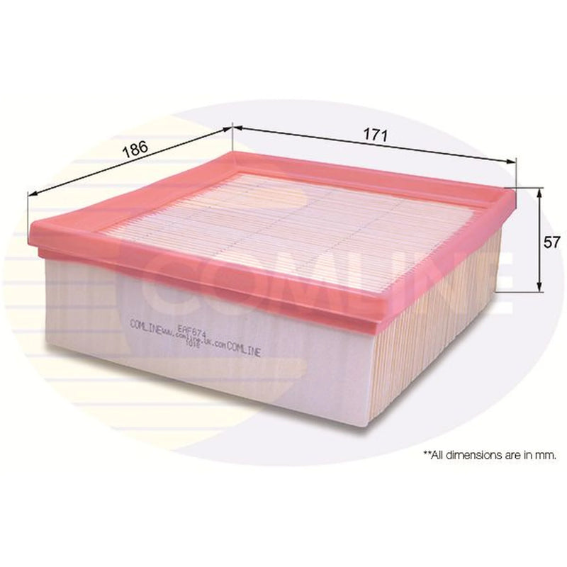 Comline Engine Air Filter fits Fiat Sedici 2006-2011 1.9
