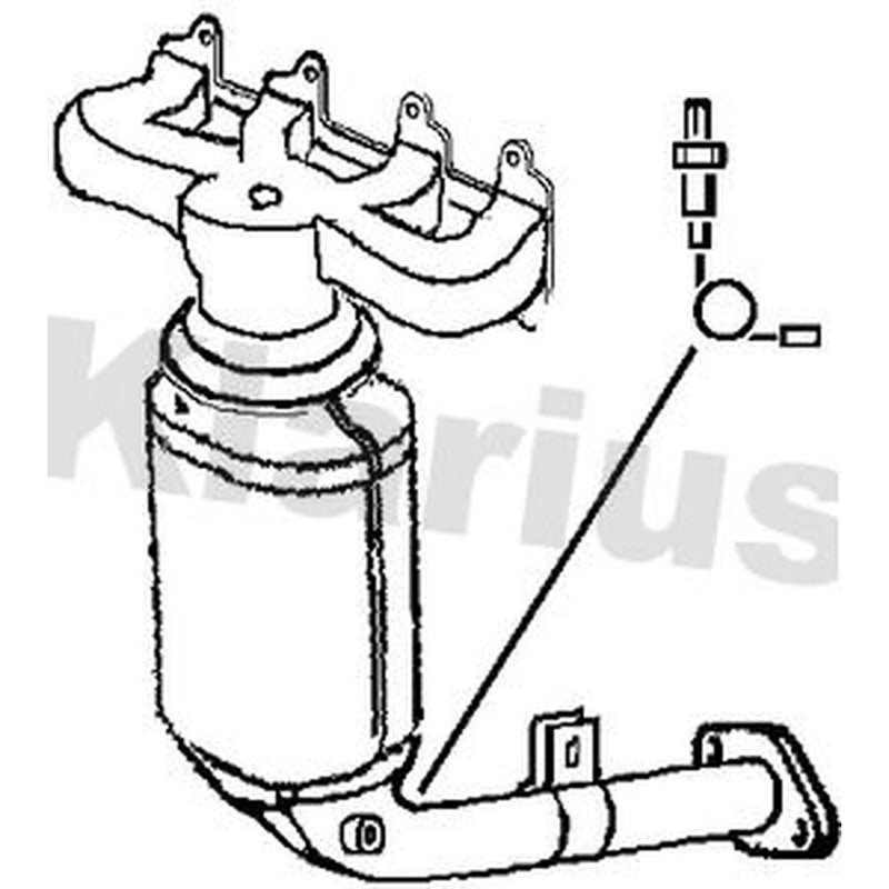 Klarius Catalyst Type Approved With Pipe fits Fiat Idea 2004 on 1.4