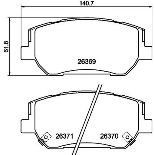 Mintex Front Brake Pad Set fits Hyundai Santa Fe IV 2018-2020 1.6 2.4