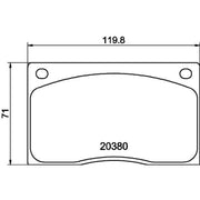 Mintex Front Brake Pad Set fits Aston Martin DB7 Vantage 1994-2003 3.2 5.9