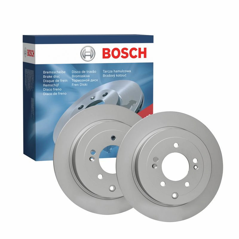 Bosch 2 x Solid Rear Brake Discs 0986479E43-x2