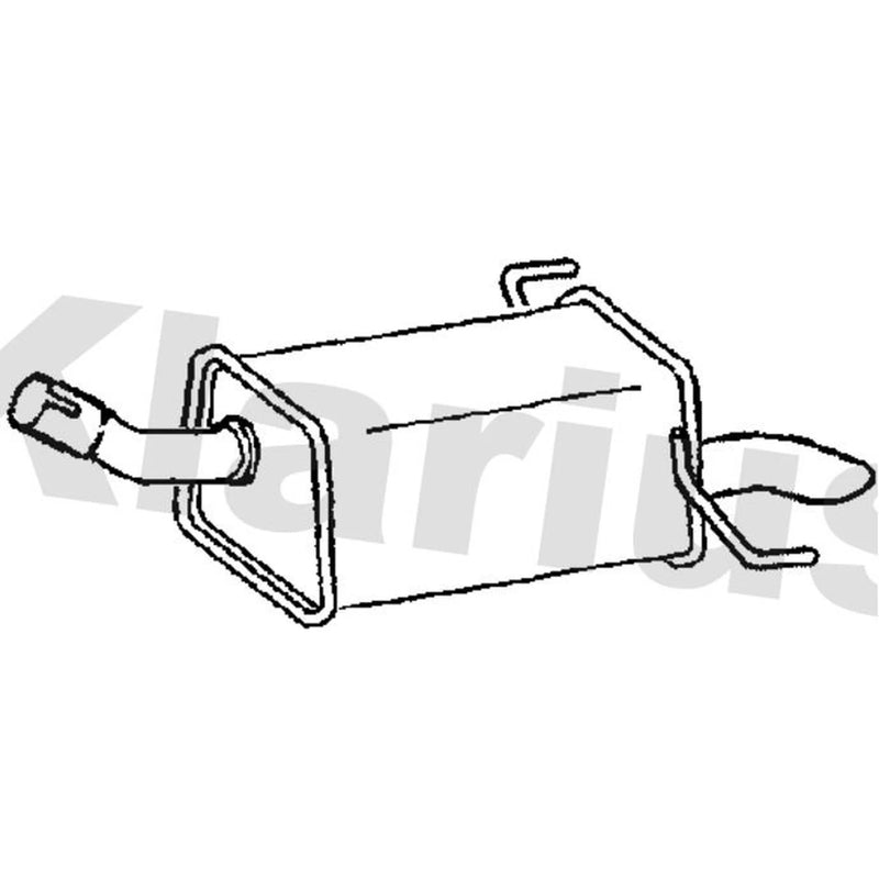 Klarius Box With Tail Pipe Rear fits Opel Zafira / Zafira Family B 2005-2012 1.6