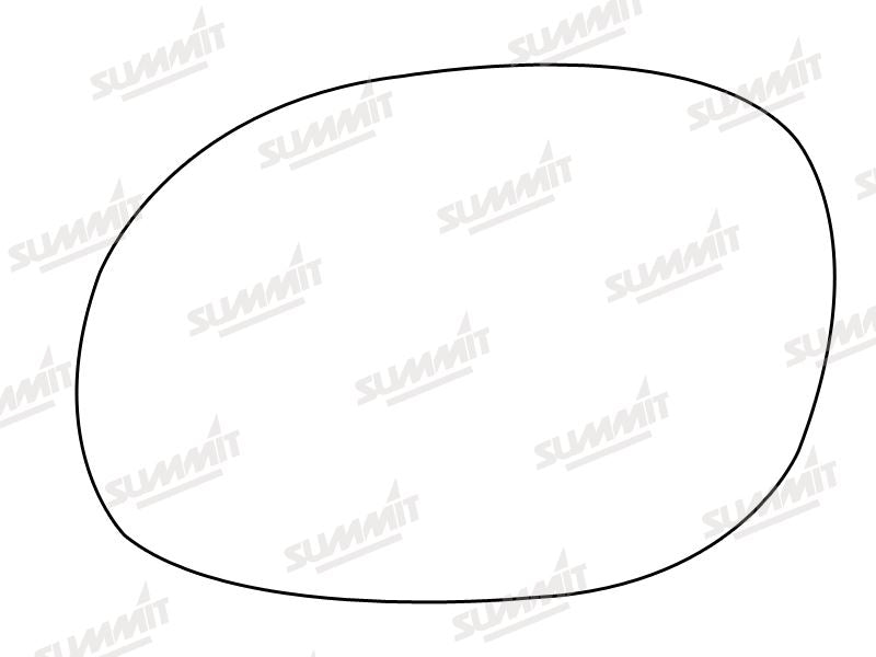 Summit Heated Base Plate With Standard Mirror Glass fits Peugeot 206 LHS Summit - Bars 4 Cars
