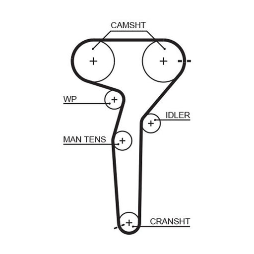 Gates Timing Belt Cambelt 167 Teeth fits Fiat Bravo I 1995-2001 2.0