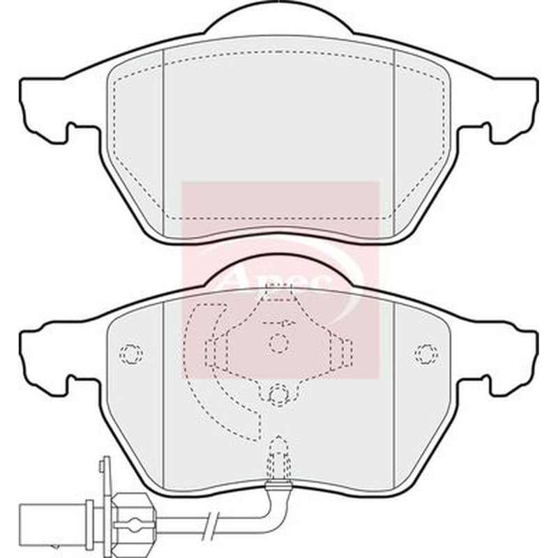 Apec Front Brake Vented Discs & Pads fits Skoda Superb I 2001-2008 1.8 1.9 2.0