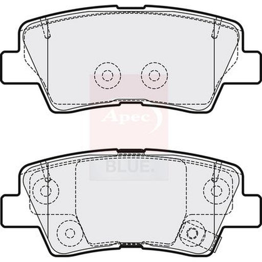Apec Rear Brake Pad Set fits Hyundai Grandeur 2011-2017 2.2 2.4
