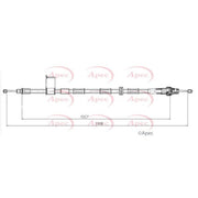 Apec Handbrake Cable Right Rear fits Jeep Grand Cherokee 1999-2005 2.7 3.1 4.7