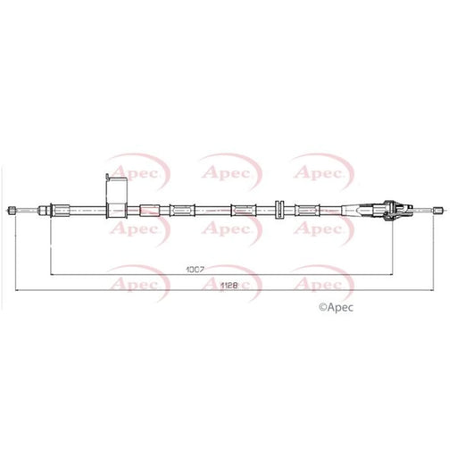 Apec Handbrake Cable Right Rear CAB1864