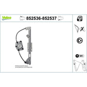 Valeo Electric Window Regulator Lifter Right Rear 852537