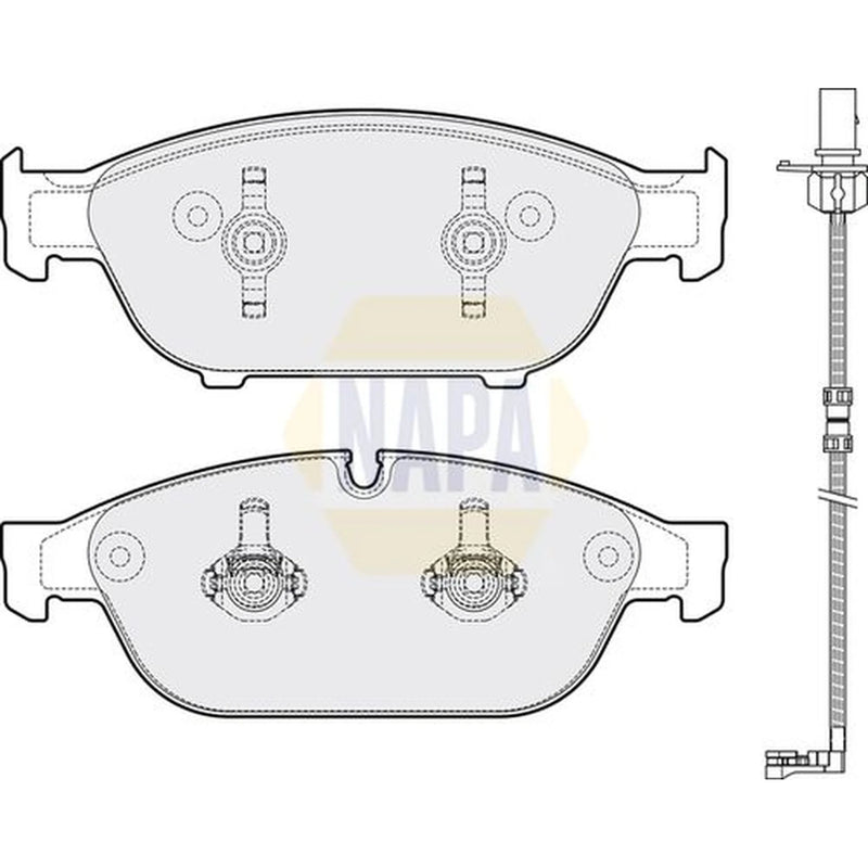 NAPA Front Brake Vented Discs & Pads fits Audi A7 2011-2015 3.0