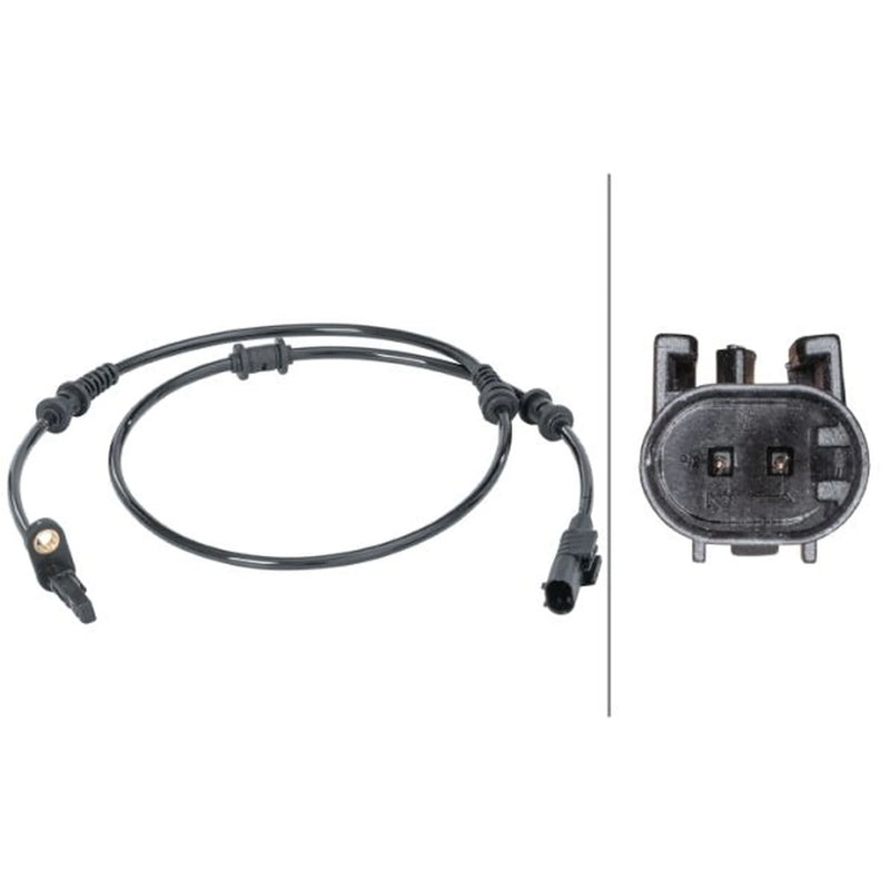 Hella ABS Wheel Speed Sensor Front fits Infiniti Q30 2015 on 1.5 1.6 2.0 2.2