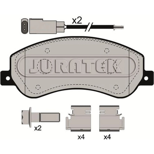 Juratek Front Brake Pad Set fits Ford Transit 2006-2014 2.2 2.3 2.4 3.2