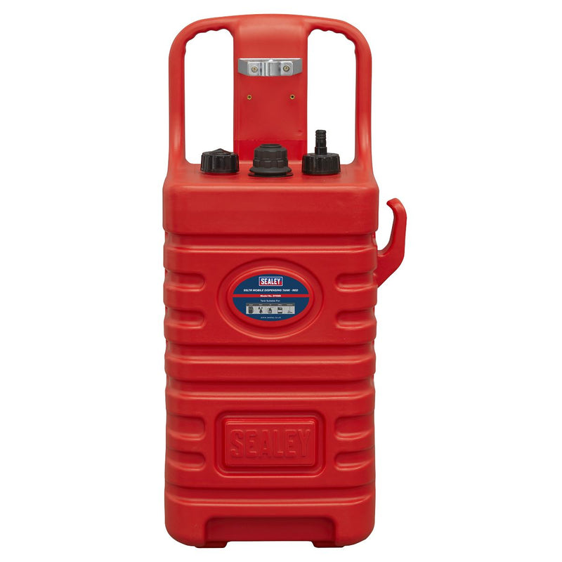 Sealey Mobile Dispensing Tank 55L - Red DT55R Sealey - Dynamic Drive