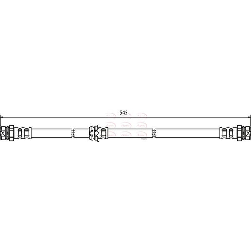 Apec Brake Hydraulic Hose Line Front fits Audi A3 2003-2012 3.2